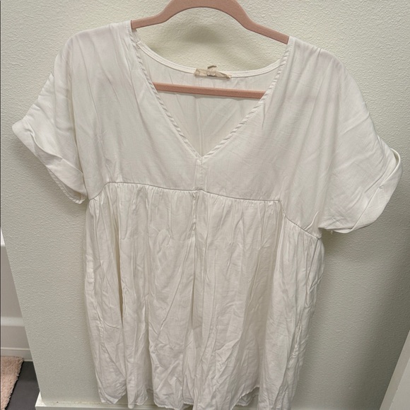 entro Tops - Entro White V-Neck Dress